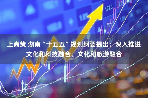 上尚策 湖南“十五五”规划纲要提出：深入推进文化和科技融合、文化和旅游融合